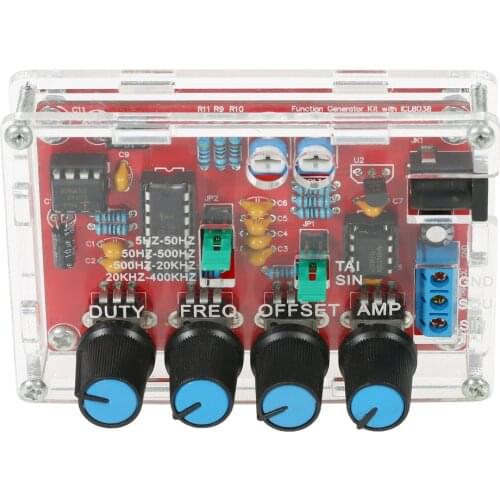 ICL8038 High Precision Signal Generator DIY Kit Sine/Triangle/Square/Sawtooth Output 5Hz~400kHz Adjustable Frequency Amplitude