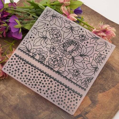 ZFPARTY Rose Plastic Embossing Folders for DIY Scrapbooking Paper Craft/Card Making Decoration Supplies