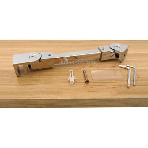 1PCS Stainless Steel Total Length 350-800mm Wall to Glass Bathroom Shower Door Glass Fixed Support Bar JF1813