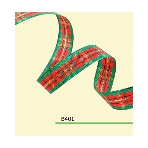 100yards/roll 3/8 Inch England Christmas Plaid Ribbon