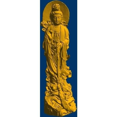 3D model relief STL models file format Goddess of mercy with water bottles 19