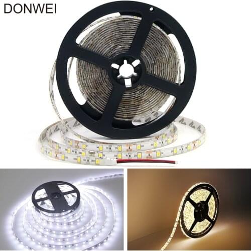 5M 3528 SMD 300Leds Waterproof Led Strip Light DC12V Warm white Cool white Flexible LED Strips for Home Decoration