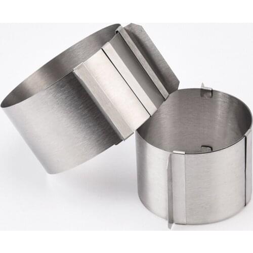 6-10cm Stainless Steel Cake Ring DIY Retractable Mousse Ring Mold Baking Mold Cake Mold Circle Mousse Ring Baking Tool