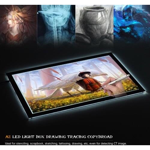 A2 LED Light Box Drawing Tracing Tracer Copy Board Table Pad Panel Copyboard with Memory Function Drawing Toy for Artist Student