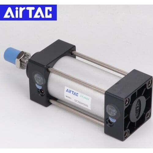 AirTac Original Aluminum Alloy Double Acting Standard Air Cylinder Bore Size 100mm SC100X25X50X75X100X125X150X175X200