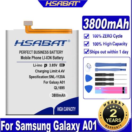 HSABAT QL1695 3500mAh Battery for Samsung Galaxy A01 Batteries