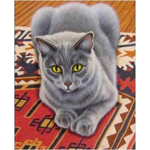 Kexinzu Full Square Round Drill 5D DIY Diamond Painting "Animal Cat" 3D Embroidery Cross Stitch Mosaic Home Decor Gift