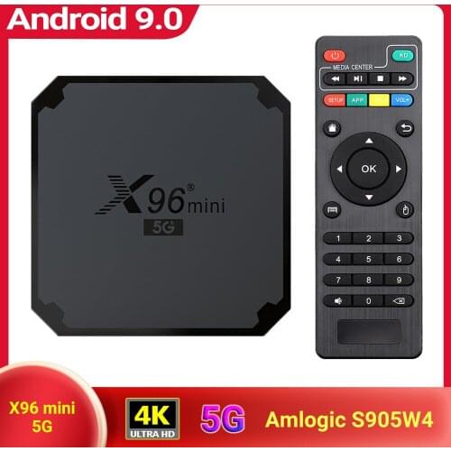 Android 9.0 X96 mini 5G Media Player Amlogic S905W4 Mali 450MP 2.4G 5G Dual Wifi 100M LAN 4K H.265 HEVC HD Set Top Box TV Box