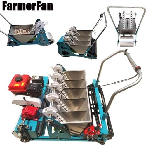 Electric 5 lines Gasoline garlic planter small garlic planting machine agricultural garlic seeder and fertilizer machine