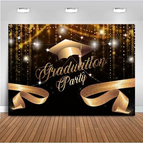 Photography backdrop graduation happy birthday party decoration black background for photo studio photocall photophone glitter