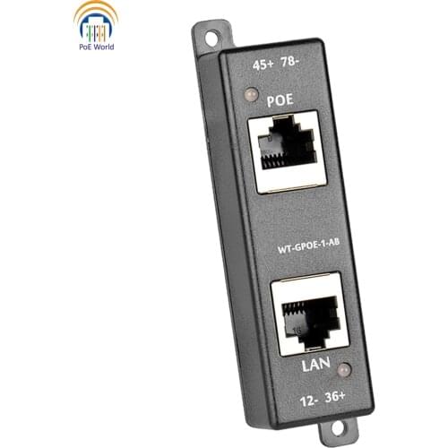 Gigabit PoE Injector Passive PoE Injector/Splitter for 802.3at orPoE+ ModeA B with Dual DC inputs