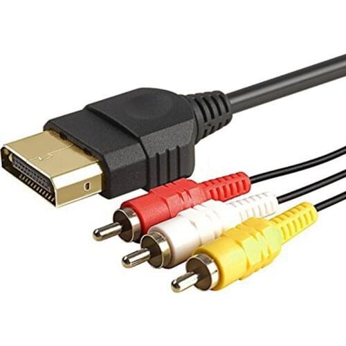 Newest 1.8M Cable to 3 RCA Composite Video AV TV Adapter Cable 3RCA RGB 1080P Connection Cable Converter For XBOX 360 PS3