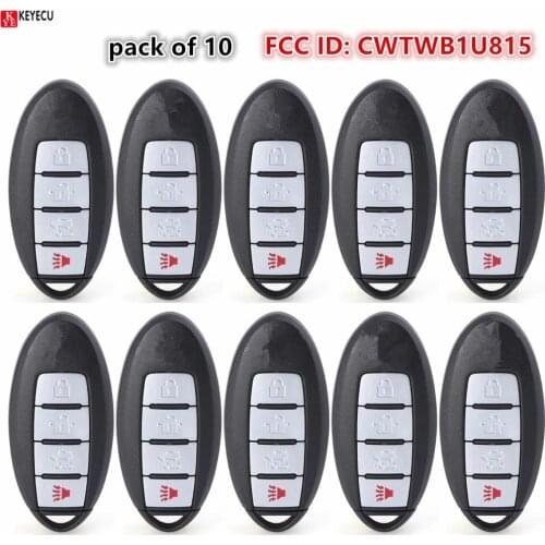 KEYECU 10pcs for Nissan Sentra Versa 2013 2014 2015 2016 Smart Remote Key Fob 315MHz FCC ID: CWTWB1U815 PCF7952 ID46 Chip