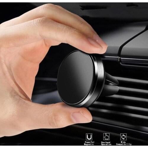 Magnetic Car Phone Holders In Air Vent Mount With Metal Plate Portable Car Phone Holders For Smartphone Magnet Stand Car Holders