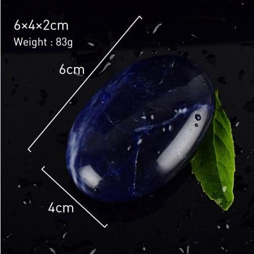 Massage Stone Energy Beauty Sodalite Palm Stone 60*40 mm Natural minerals Back Massager SPA Reiki Chakra Health Care Tools