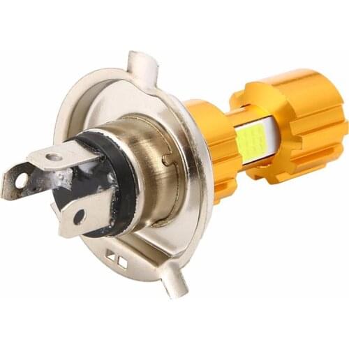 NEW! Motorcycle 3 Sides COB Light H4 Three-Claw Bulb Straight Plug General Headlight H6 Car Fog Light