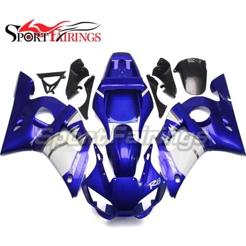 Injection Fairings For Yamaha YZF600 R6 98 99 00 01 02 Year Plastics ABS Motorcycle Full Fairing Kit Bodywork Cowling Blue White