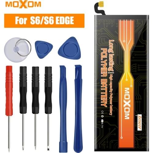 Original MOXOM Battery For Samsung Galaxy S6 Battery S6 edge Battery SM-G920 G920i G920A Real Capacity With Tool