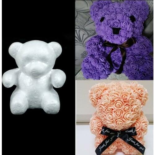 Foam Bear Modeling Polystyrene Styrofoam For DIY Valentines Decoration 15/20cm Dolls Foam Bear Modeling Polystyrene Styrofoam