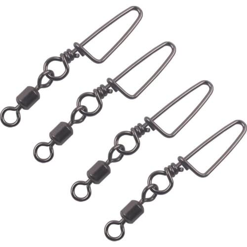 30Pcs 8 Shape Fishing Barrel Bearing Rolling Swivel Ring Connector Fish Tackle Rolling Swivel For Fishhook Lure Fishing