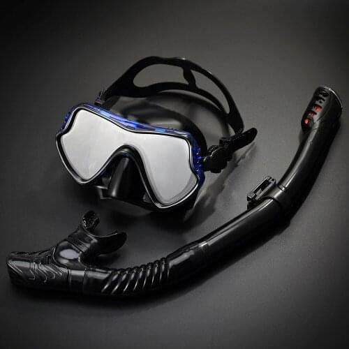 Professional Snorkel Diving Mask Set - Anti-Fog Scuba Dive Mask with Impact Resistant Panoramic Tempered Glass