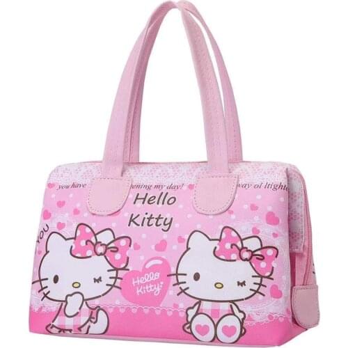 Sanrio Hello kitty pu shoulder bag Melody PU handbag girl lunch bag cartoon cute eco tote bag kid shopping bag
