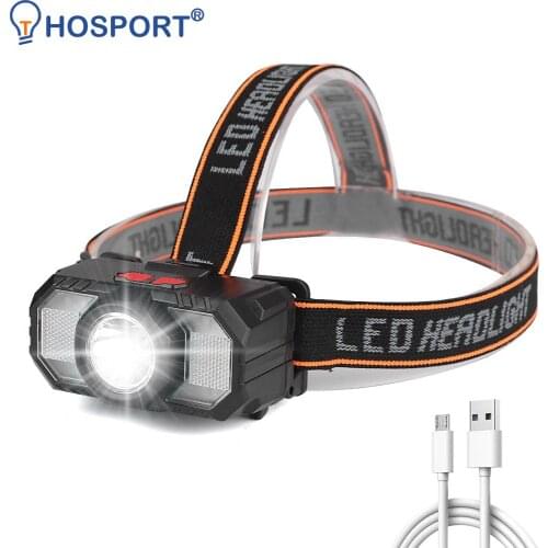 XPE + SMD LED Headlamp Waterproof USB Rechargeable Head Light Portable Torch for Outdoor Night Fishing Hiking Lighting