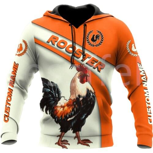 Tessffel Rooster Chicken Cock Animal Camo Colorful Harajuku NewFashion Tracksuit 3DPrint Streetwear Jacket Hoodies Men/Women D-8