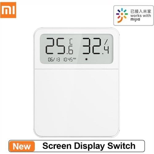 Xiaomi Mijia Smart Screen Display Switch Temperature Humidity Single Double Key Single Control Work With Bluetooth Mesh Gateway