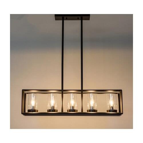 Large Bar Light Vintage Country Ceiling Lamp Kitchen Island Pendant Lights Antique Wrought Iron Industrial Lighting Office