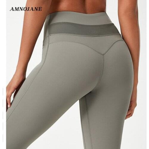 Yoga Pants Women High Waist Push Hip Sports Leggings Green Elastic Sport Legging Fitness Running Gym Slim Mesh Tights For Girls