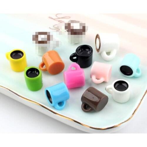 10pcs/lot 16*13mm Resin coffee cup.Resin Flatback Cabochon for Decoration Charm DIY