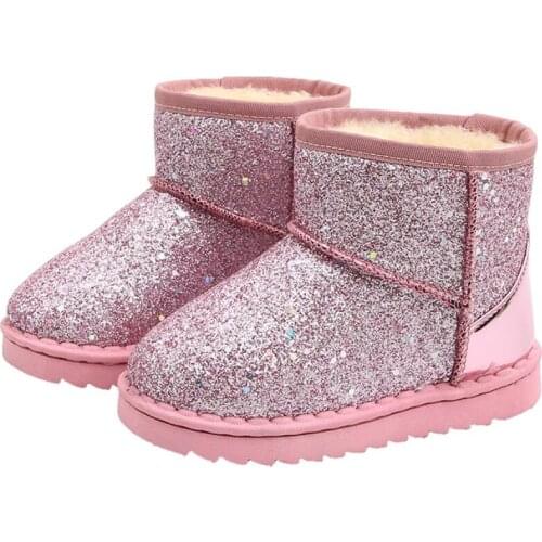2020 Winter Kids Fashion snow boots thick Child cotton shoes warm plush soft bottom baby girls boots winter ski boot for baby