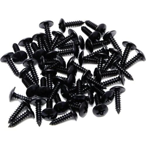 50Pcs Black Guitar Bass Pickguard Mounting Screws for st TL SG LP Guitar U7EF