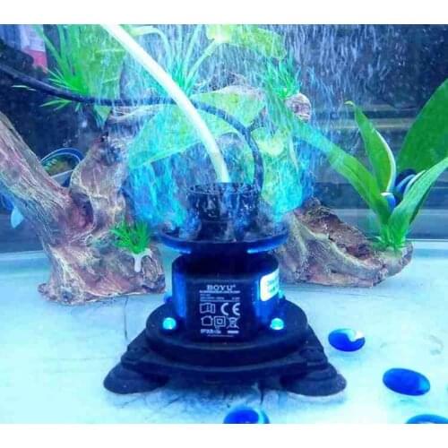 BOYU 1 piece 220-240V 2.8W PY-101 fish tank submersible air pump aquarium built-in silent oxygen pump with LED light 95*90*75mm