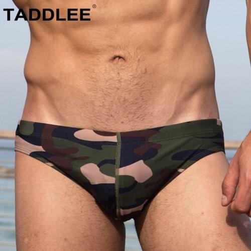 Taddlee Brand Sexy Mens Swimwear Swimming Briefs Bikini Low Rise Swimsuits Men Surf Board Boxer Trunks Shorts Gay Penis Pouch