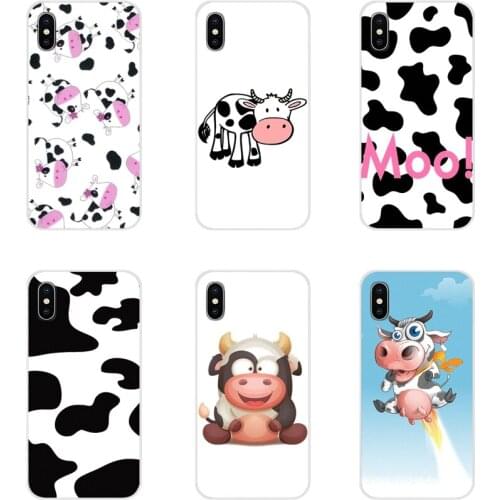 For HTC One U11 U12 X9 M7 M8 A9 M9 M10 E9 Plus Desire 630 530 626 628 816 820 830 Covers Cute cartoon black and white cow Smart