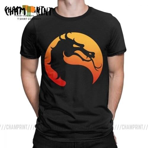 Mortal Kombat Logo Tee Shirt Mk11 Popular Fighting Game T Shirt Mens Pure Cotton Novelty T-Shirt Short Sleeve Clothes Gift Idea