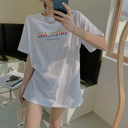 Fashion printing Tshirt Tops Summer casual Loose Women T-shirts hip hop Streetwear Harajuku short sleeve tshirt women clothes