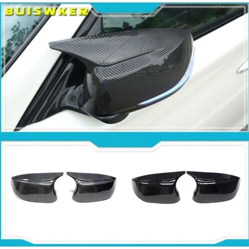 Car Side Glossy Painted Styling Rearview Mirror Cover Caps Bright Black for Infiniti Q50 Q60 Q70 SQ50 XQ30 2014-2020