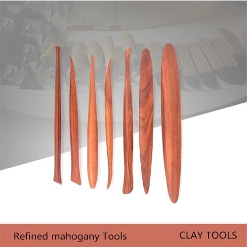 Mahogany Clay Tools Pottery Tools Double Ended Clay Sculpting Tools for Sculpting Wooden Sculpt Tool Polymer Clay Sculpting Toot