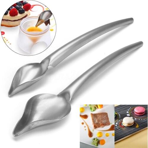 Stainless Steel Creative Chocolate Pencil Filter Spoon Decorate Design Sauce Dressing Plate Dessert Bakeware Cake Pastry Tools