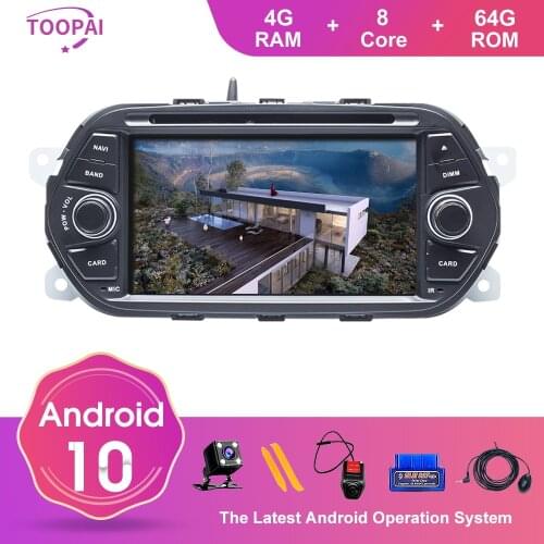 TOOPAI Android 10 For FIAT EGEA TIPO 2005 GPS Navigation Multimedia Player Auto Radio Unit DVD CD Player 3G 4G Wifi Bluetooth