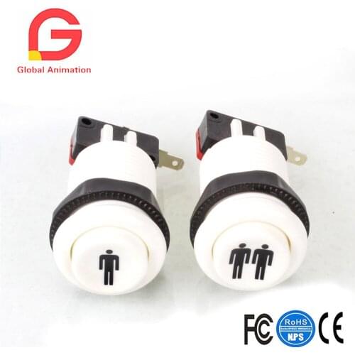 Happ Style 1 Player / 2 Player Start & Home Push Buttons With Micro Switch For Arcade Machine Games Mame Jamma Parts