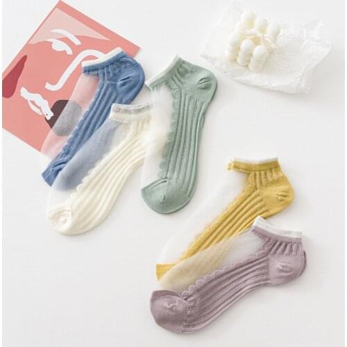 1 Pair Women Socks Summer New Female Colorful Cotton Ankle Socks Cute Lovely Thin Solid Short Socks