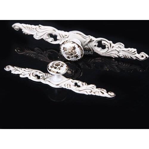 New 1pc Sample Ivory Cabinet Hanles Euro-Style Furniture White Knob Creative Modern Cupboard Closet Drawer Handle Pulls Bars