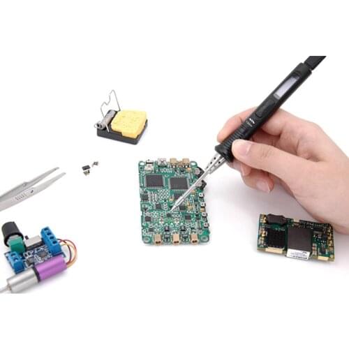 TS80P main Electric Soldering Iron Adjustable Temperature Portable Digital Solder Station OLED Display USB Type C PD2.0 QC3.0