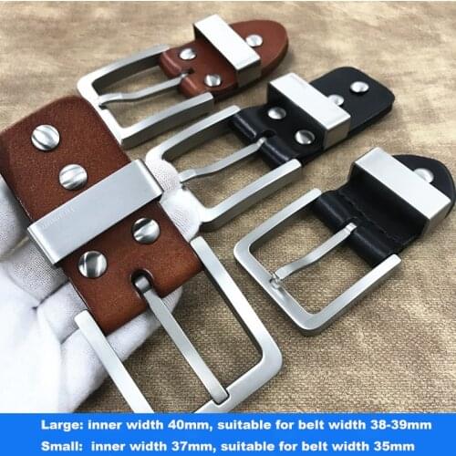 Solid Really Titanium D Ring Belt Buckle for Men 35mm and 38 mm ( Nickel Free )