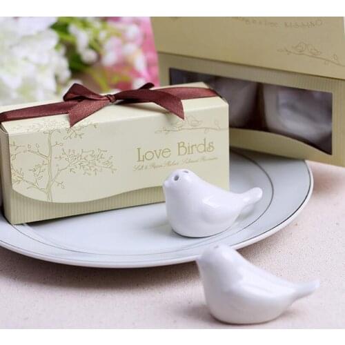 Wedding Gifts love birds salt and pepper shakers event party supplies Souvenirs for guest LX6606