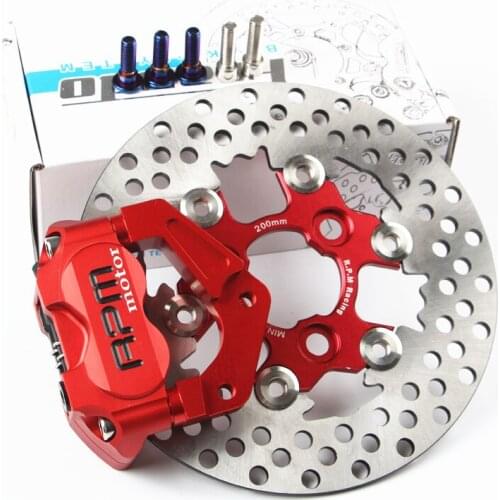 Brand CNC Motorcycle Brake Pumps+Brake Calipers Adapter Bracket+200mm/220 Brake Disc Brake Disks Sets Kit For Honda